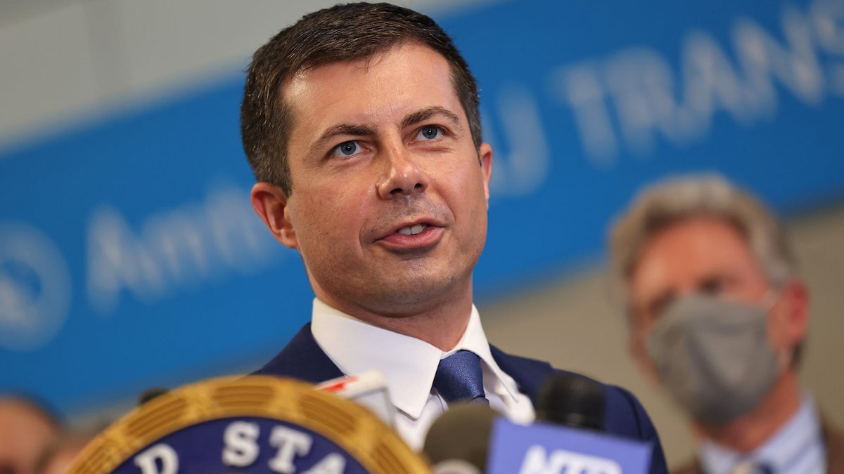 Pete Buttigieg speaking in NYC